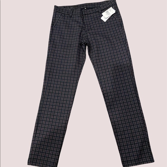 Kut From the Kloth Elyse Plaid Printed Slim Straight Leg Stretch Pants 10S NWT - Picture 5 of 8